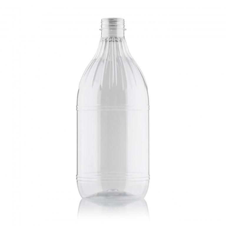 Bouteille en plastique PET FRUITA 2000 ml - Bague 38 3F - Cristal - Forme ronde - Hauteur 280 mm_0
