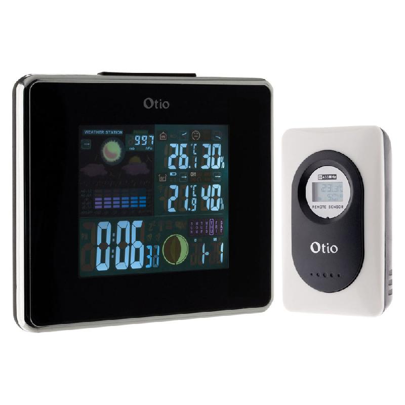 Centrale météo écran couleur avec capteur sans fil SMC 245 - Otio - Écran LCD 12,5cm - Transmission 30m_0