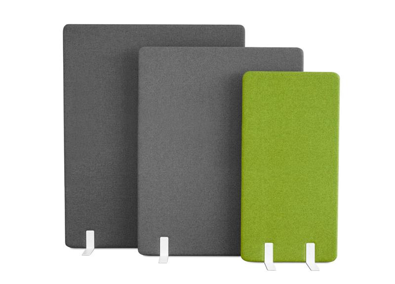 Cloison acoustique JOKI - écran diviseur en laine grise avec mousse acoustique et tissu, classe D_0
