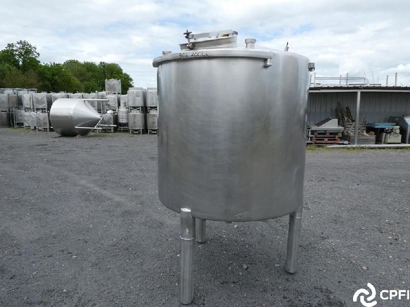 Cuve 2000 L - CUV364 - Inox 304L - Agitation excentrée - 2350 mm hauteur totale_0