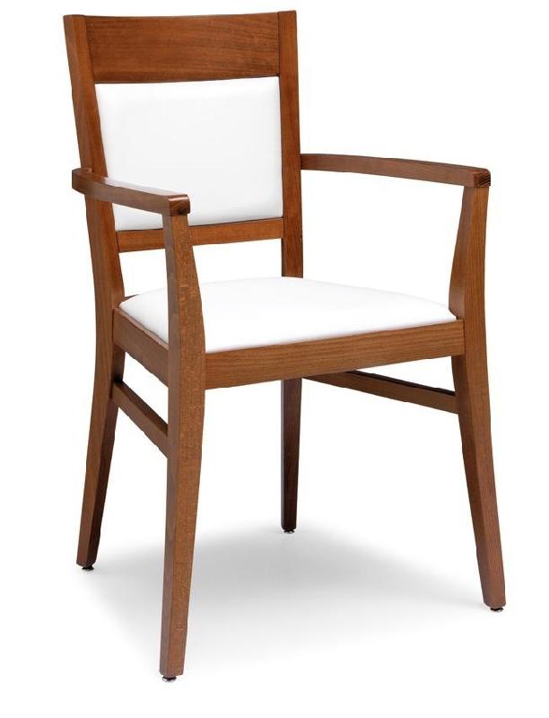 Fauteuil Lou - assise et dossier rembourrés - chaise de restaurant_0