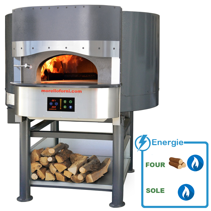 Four à pizza statique avec fonctionnement hybride à gaz et bois - morello forni - ligne fgi_0