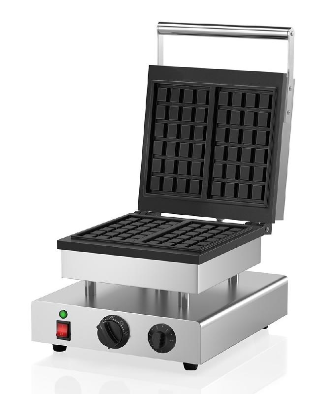 Gaufrier bruxellois simple - 2 gaufres 100x165 mm - 1800W - Thermostat et nettoyage facile_0