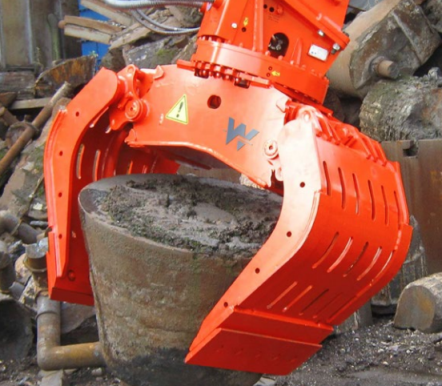 Grappin de tri, démolition et enrochement - Wimmer avec rotation hydraulique continue et acier WHD 450_0