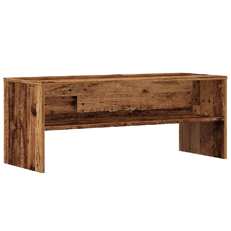 Helloshop26 - Meuble TV vintage en bois d'ingénierie avec grand espace de rangement 100 x 40 x 40 cm en bois vieux 02_0050674 - Bois massif 300023650_0