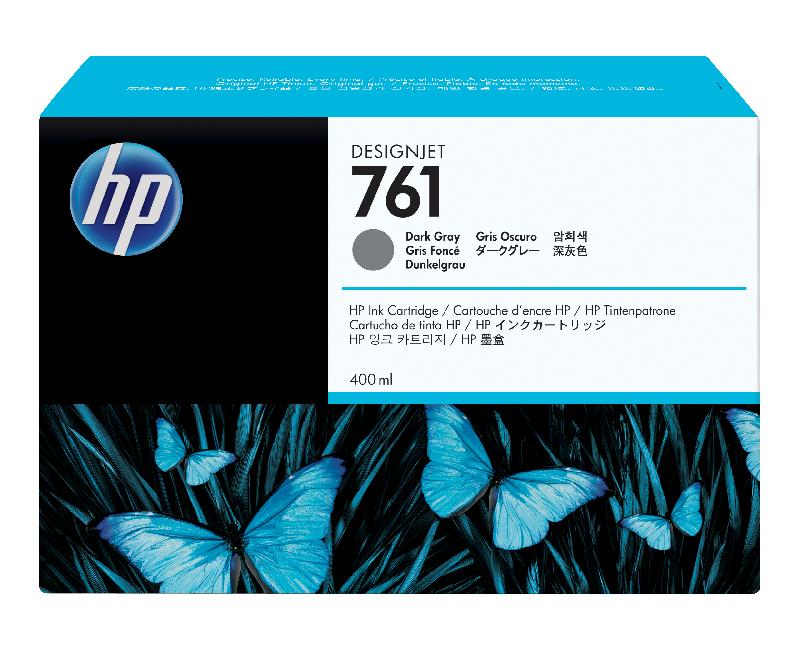 HP 761 cartouche d'encre DesignJet gris foncé, 400 ml_0