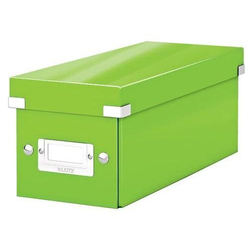 Leitz boîte de rangement cd click&store office. Contenance de 30 cd standard ou 60 slim. Coloris vert_0