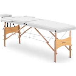 Physa - Physa Physa VANNES White Table de Massage Pliante Extra Large (70 cm) Bois de hêtre/Blanc Table Massage Pliante Table esthétique - 406285916_0