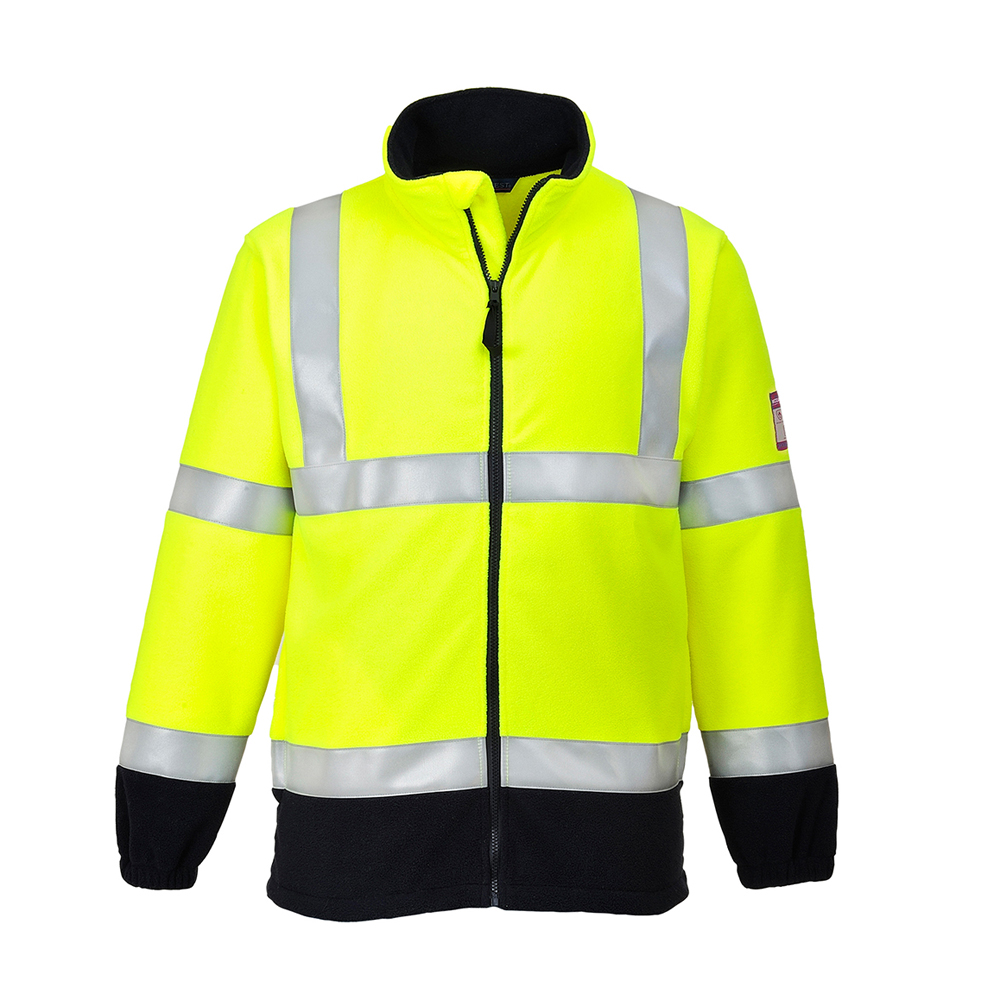 Polaire HV antistatique MODAFLAME FR31, Arc électrique et Retardateur de flamme (Jaune/Marine) - PCLFHV110-S - Portwest_0