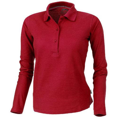 Polo manche longue pour femme - Point 33107252 - 100% coton peigné - 180 g/m²_0