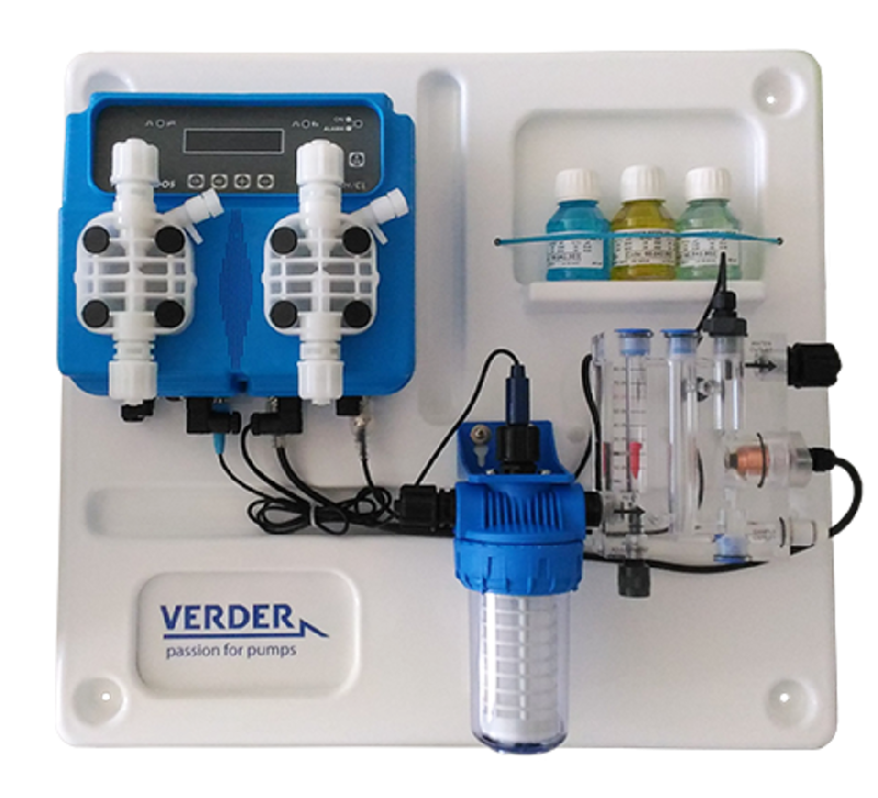 Pompe doseuse électromagnétique - Panneau VE Dual PH-RX - Protection IP65 et accessoires inclus_0