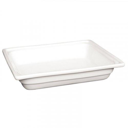 BAC GASTRONORM GN 1/2 HAUTEUR 65 MM EN PORCELAINE OLYMPIA