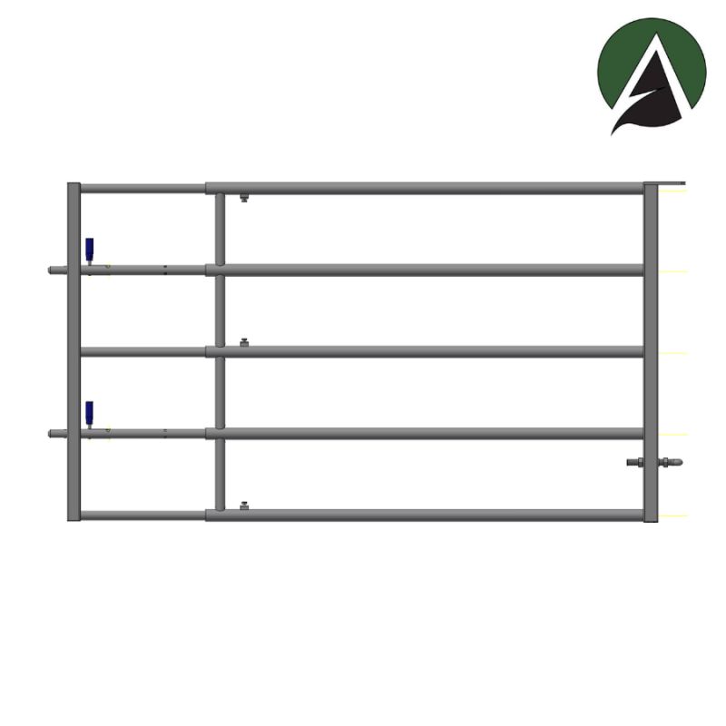 Bp23 - barriere de champs / porte pâturage galvanisee extensible 2 à 3 mètres_0