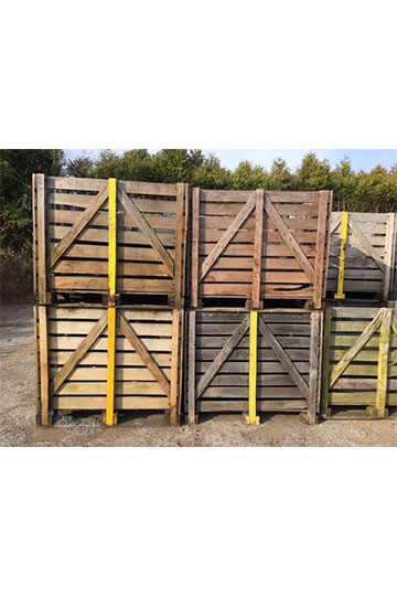 Caisse-palette en bois gerbable - monobloc avec porte rabattable en façade - dimensions extérieures 1250 x 915 x 1075mm_0