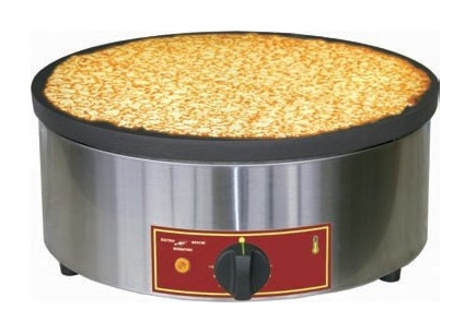 Crêpière galétoire électrique - Tout inox - Plaque en fonte émaillée 400 mm - 3.6 kW_0