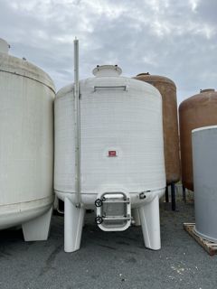 Cuve Rousseau 100HL - sur pieds blanche - Ø 2325 - hauteur 3889 - porte autovidante 420x530 - 2 vannes DN40 et Ø40 - robinet et jauge de niveau_0