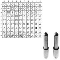 Embouts gravés interchangeables pour pointeau automatique FRAP'OTO - A-Z, 0-9, symboles - Acier 90MCV8_0