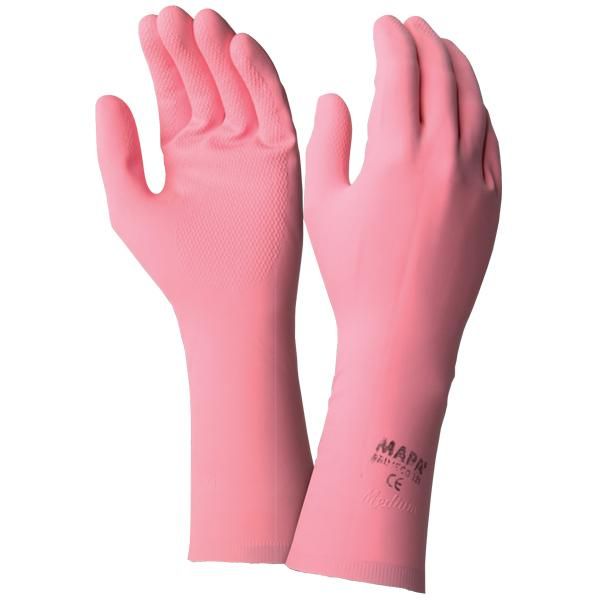 GANTS DE MÉNAGE MAPA - GANTS DE MÉNAGE MAPA ROSE - TAILLE 7 - LOT DE 10 PAIRES