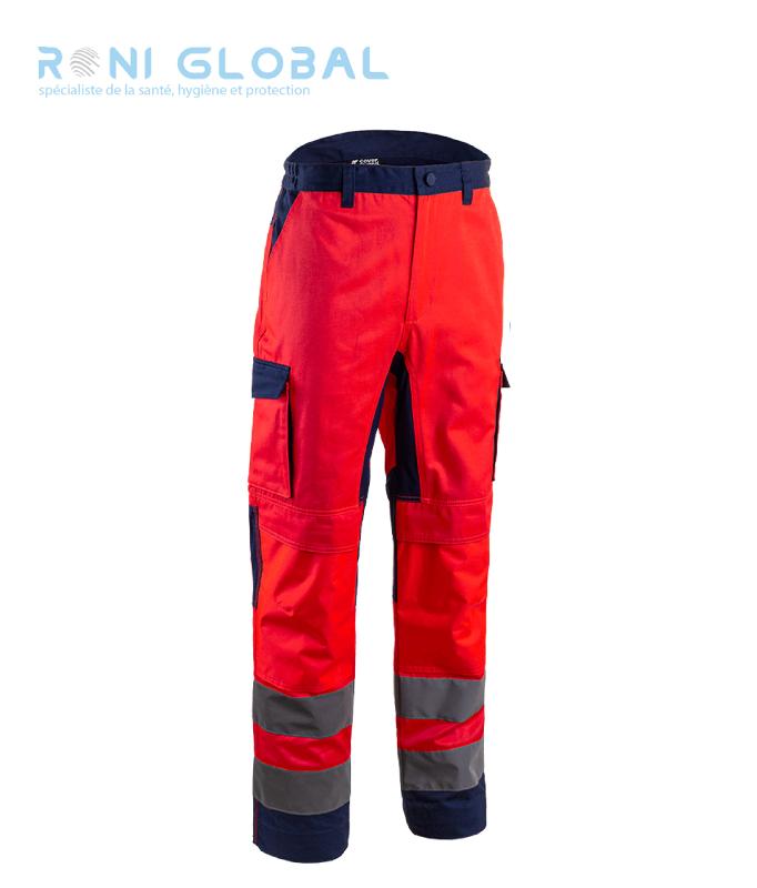 Pantalon de sécurité haute visibilité - protection genoux, coton/polyester, 6 poches, Class 2 Type 2 - Hibana Coverguard_0