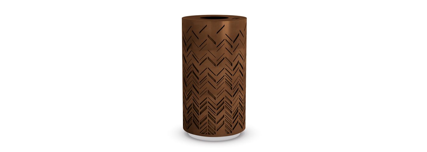 Corbeille CHARM - Poubelle publique The Italian Lab - Ø 455 mm, H800 mm - 80L, 25,1 kg_0