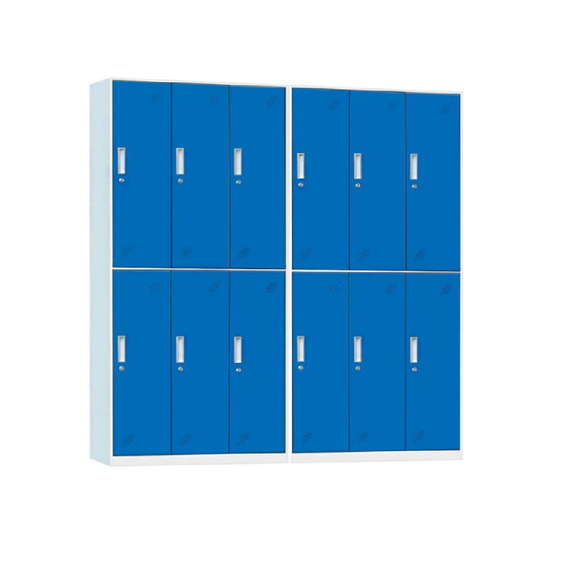 Casier Loc006mb2 - 2 casiers en acier à 6 portes - 1850mm H x 900mm L x 450mm P, avec serrures à came standard_0