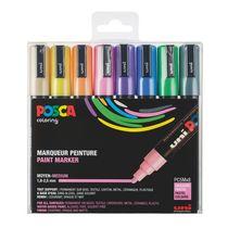 MARQUEUR POSCA COULEURS PASTEL ASSORTIES POINTE CONIQUE 1,8 À 2,5 MM - BOÎTE DE 8