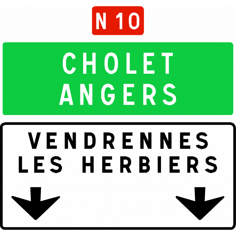Panneau directionnel Da31b - Signalisation précoce sortie non numérotée - WP Signalisation_0