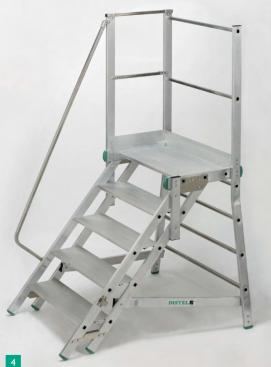 Plateforme de travail - estrade super élargie en aluminium avec garde-corps et marches ergonomiques_0