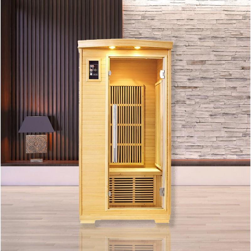 SAUNA INFRAROUGE NORDICA® CARBONE IR1 (1 PLACE) 90X90_0