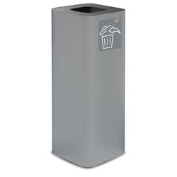 Stil Casa PURE conteneur de collecte des déchets, acier peint, 30x30xh. 80 cm, avec pictogramme magnétique, 60 litres, gris. - gris acier PU60F-G02_0