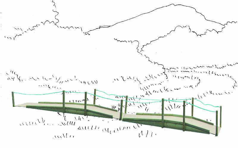 Structure parcours de santé pour personnes à mobilité réduite - Passage de dunes - Module Handi Accès - Fabrication française_0