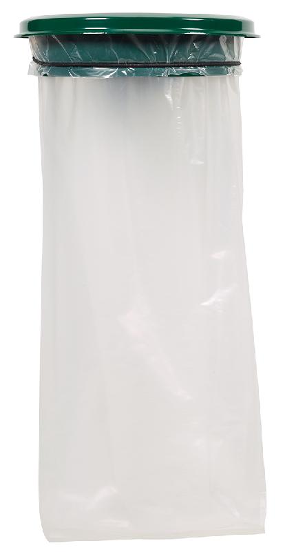 Support sac mural avec couvercle 110L - vert mousse - Rossignol - 535258 - acier poudré anti-UV_0