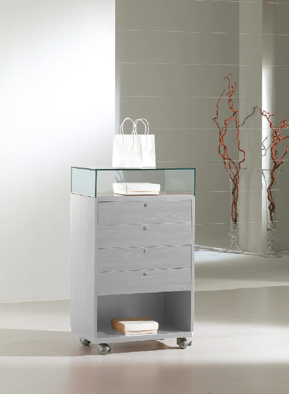 Vitrine comptoir capot verre 6/105bva - gris_0