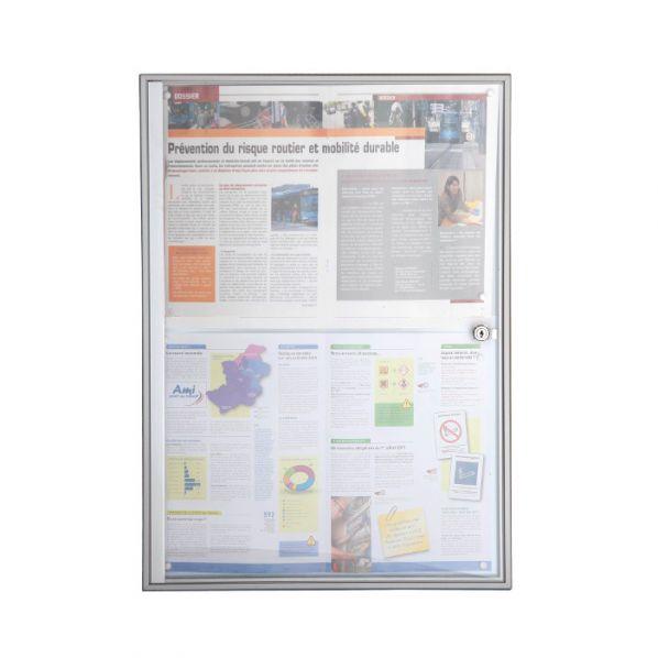 Vitrine d'intérieur lumineuse à LED extra plate - 12 x A4 - Marque Rolléco_0