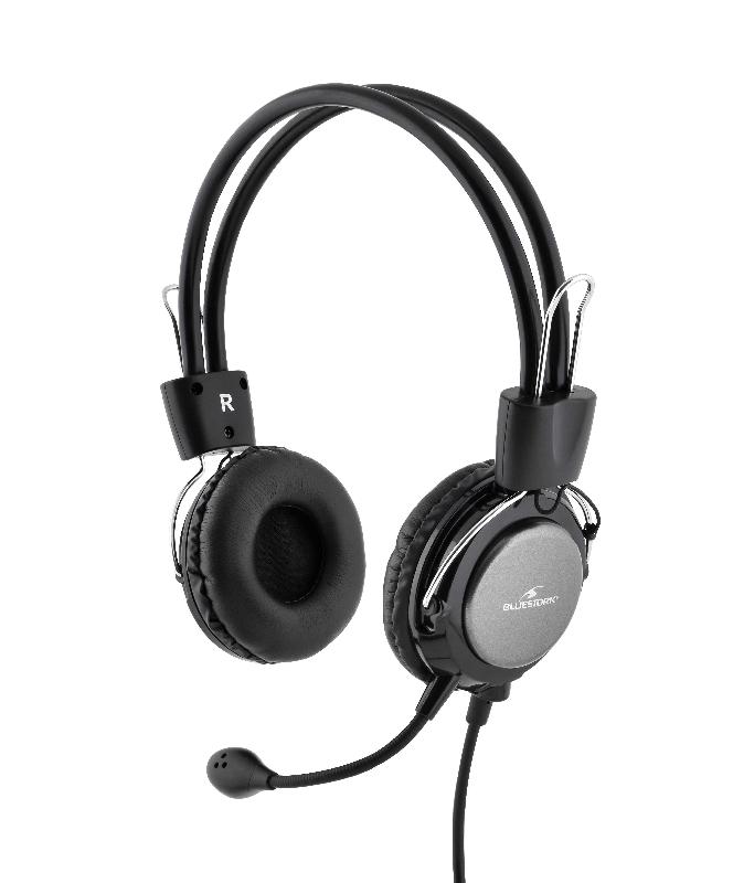 Bluestork MC201 - Casque-micro multifonctionnel filaire - Centre d'appel/Bureau - Compatible Windows et Mac_0