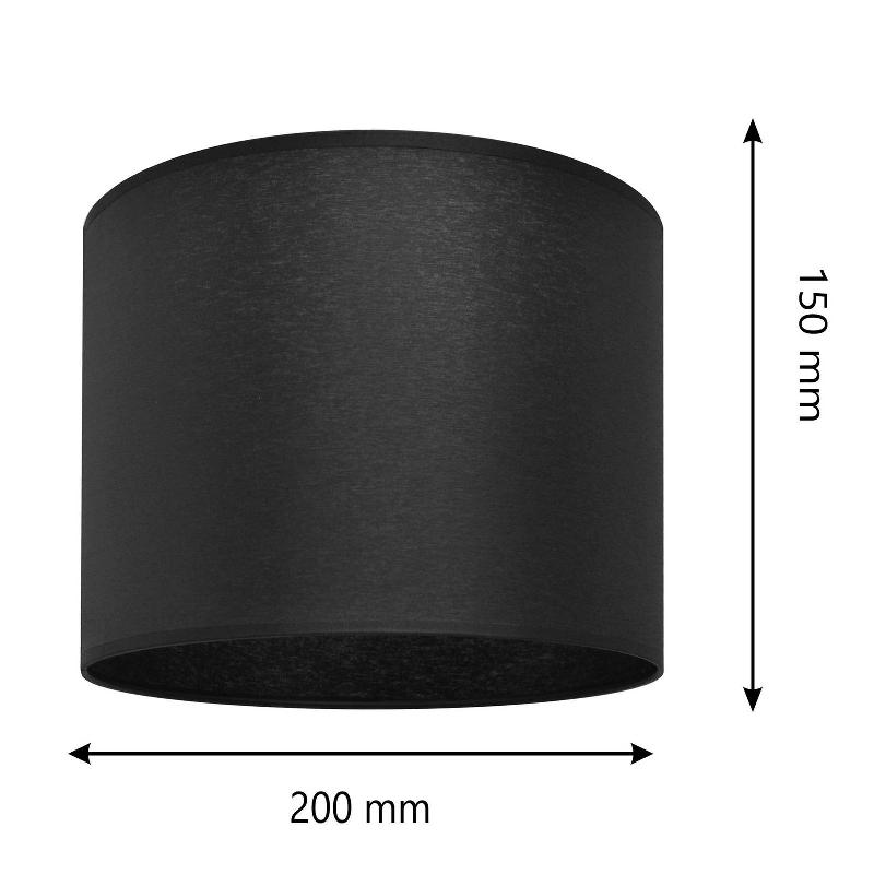 HELAM ABAT-JOUR ALBA, Ø 20 CM, E27, NOIR