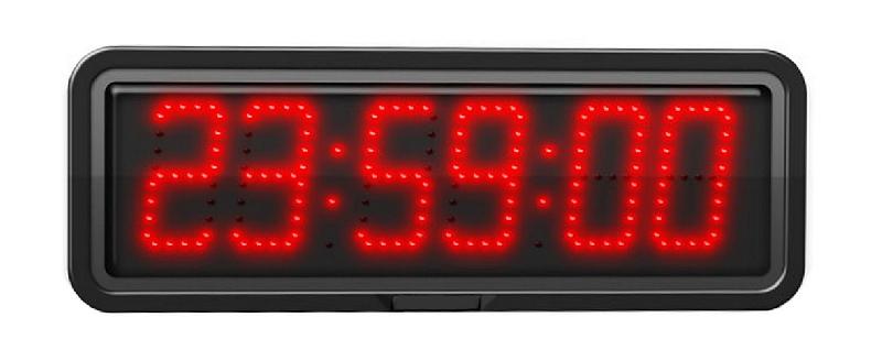 Afficheur - Horloge - Calendrier - Compteur - Décompteur - 30 alarmes - Mural à diodes LED rouges - 6 chiffres 10 cm #2100RG_0