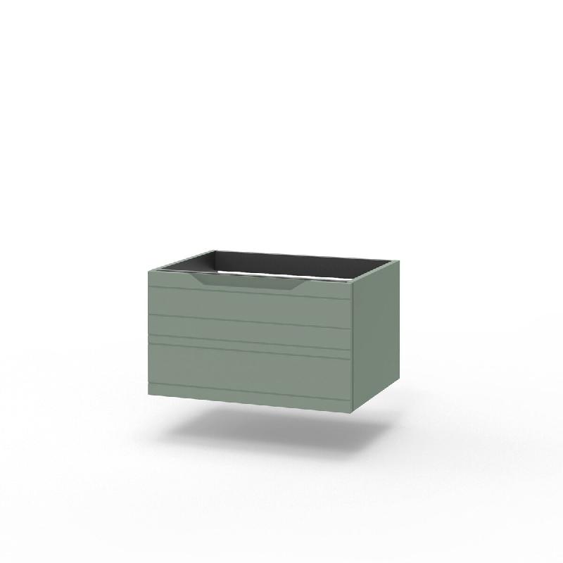 AQA Design Meuble sous-vasque en MDF 1 tiroir SOLMIRA vert sauge L.60 P.45 H.35 MPSO061H-SAL - vert Bois manufacturé MPSO061H-SAL_0