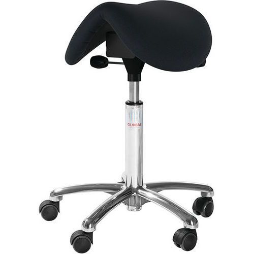 MINI SIÈGE-TISSU CURA-BAS-ROULETTESEASY ROLLING-NOIR - GLOBAL PROFESSIONAL SEATING