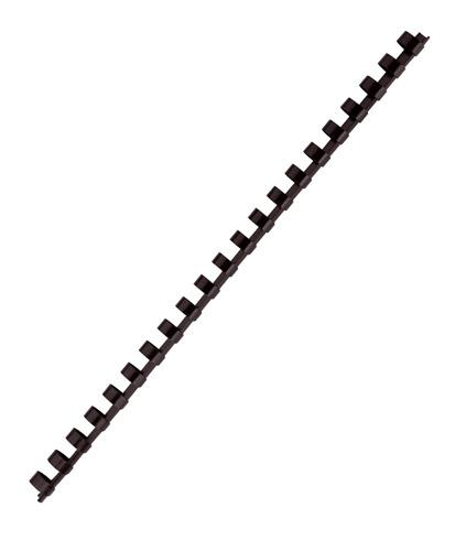 BAGUETTE RELIURE ANNEAUX PLASTIQUE 12 MM PAVO NOIRE - BOÎTE DE 100