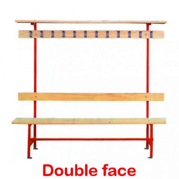 Banc double face avec patère et porte-sacs - Longueur 2000 mm - Marque Rolléco_0