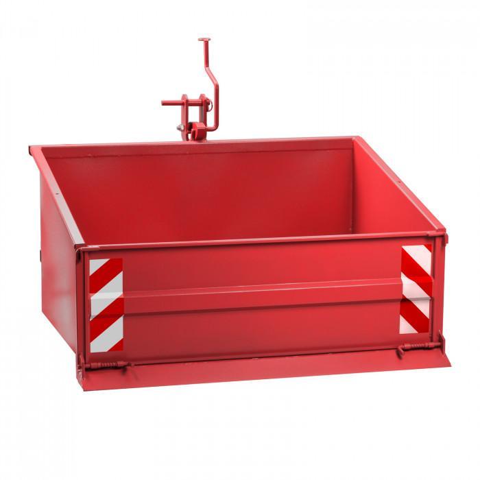 Benne 3 points pour tracteur - dispositif de bascule - 1200 s rouge_0