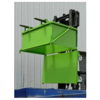 Benne à fond ouvrant sur roulettes - 1000 kg de charge - Disponible en 500L, 800L et 1000L - Fabrication française_0