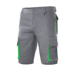 Bermuda multipoches bicolore  gris|lime T.52 Velilla - polyester 8435011466163_0