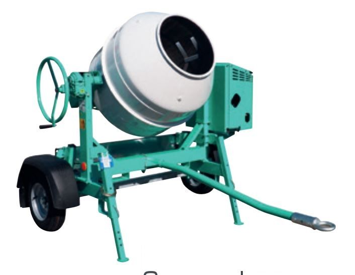 Bétonnière tractable S 350 R - idéale pour différents travaux - capacité de malaxage 280 L_0
