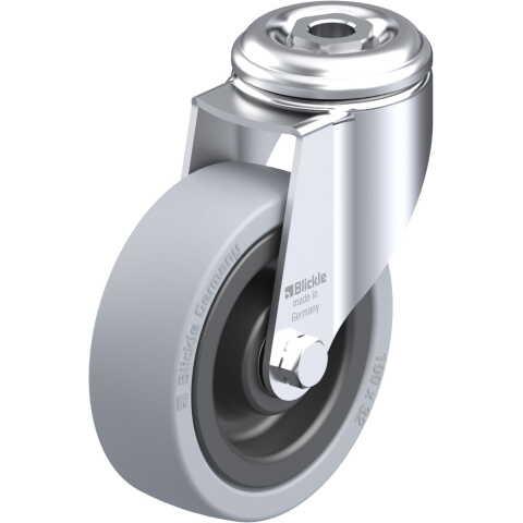BLICKLE - ROULETTE PIVOTANTE Ø 100MM BANDAGE CAOUTCHOUC SBR 110KG - LKRA-VPA 101K
