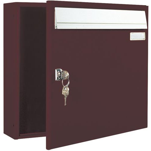 BOITE AUX LETTRES SEULE MARRON HORIZONTALE ANC IENNE NORME