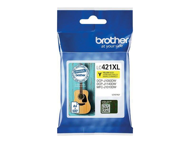 BROTHER LC421XLY CARTOUCHE D'ENCRE ORIGINALE GRANDE CAPACITÉ - JAUNE