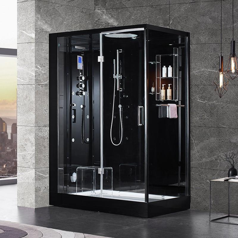 CABINE DOUCHE HAMMAM DUO ARCHIPEL® PRO 145G BLACK (145X95CM) - 2 PLACE_0