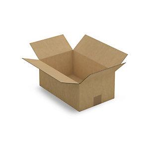 CAISSE CARTON BRUNE SIMPLE CANNELURE RAJA 34,5X22X14,5 CM